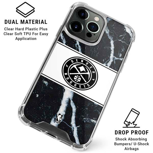 NBA Denver Nuggets Marble iPhone 16 Pro Clear Case